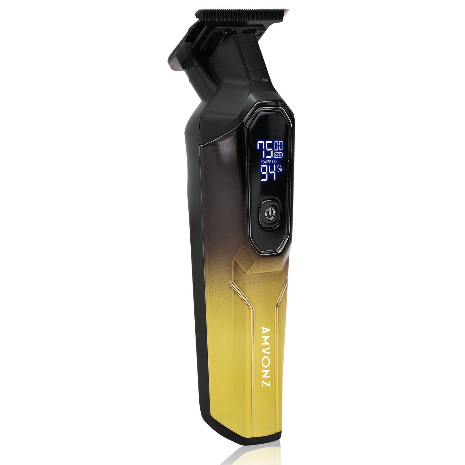 AMVONZ A-101 Professional Hair Trimmer, Digital Display, 150 Minutes Runtime, USB Rechargeable, 4 Guide Combs,(GOLD)