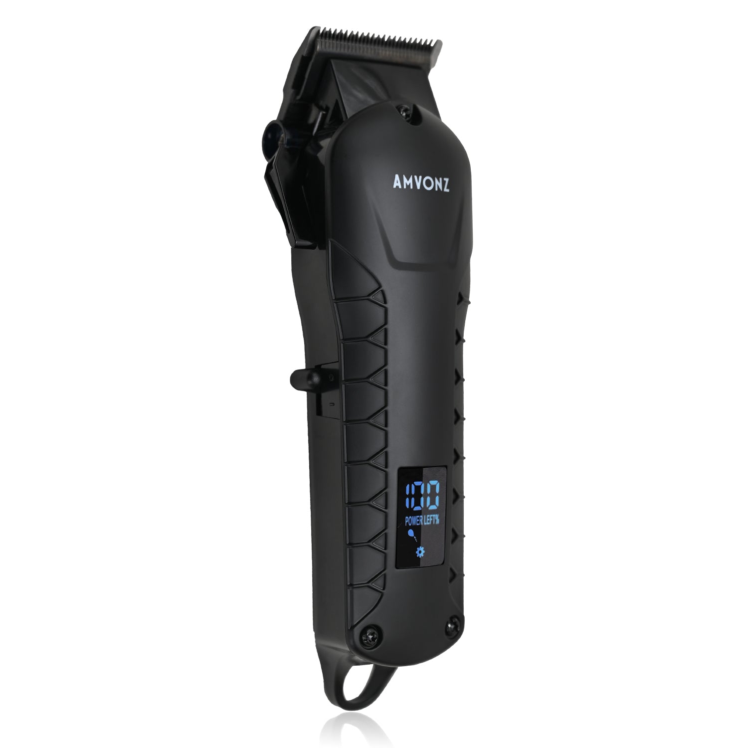 AMVONZ Professional Hair Clipper A-014, with LED Display, 200 Minutes Runtime, 2000mAh Lithium Battery, Type C USB Charging, Carbon Steel Blade, 4 Guide Combs