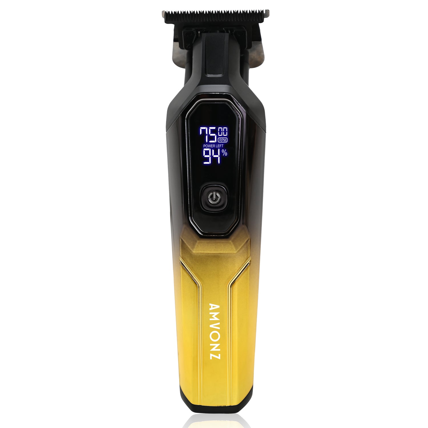 AMVONZ A-101 Professional Hair Trimmer, Digital Display, 150 Minutes Runtime, USB Rechargeable, 4 Guide Combs,(GOLD)