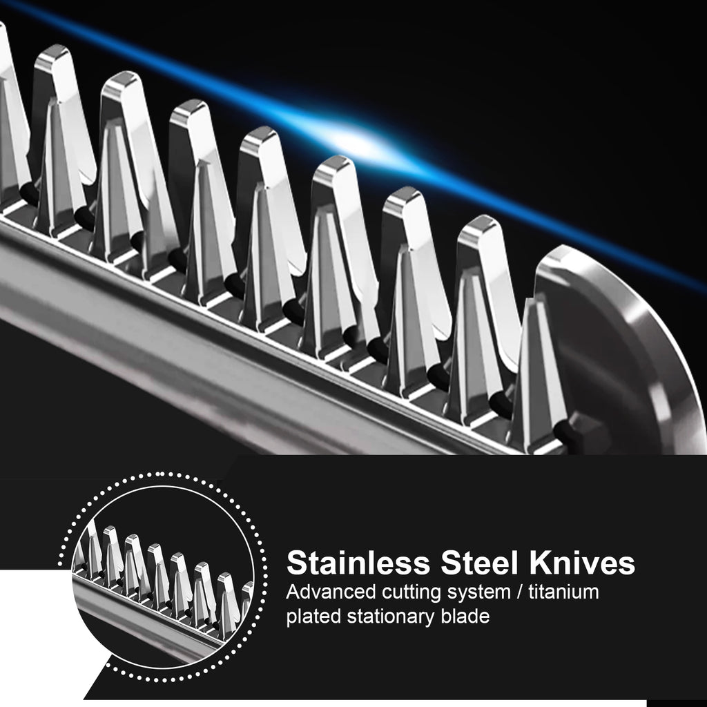 AMVONZ Professional Hair Clipper A-014, with LED Display, 200 Minutes Runtime, 2000mAh Lithium Battery, Type C USB Charging, Carbon Steel Blade, 4 Guide Combs