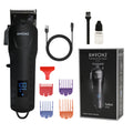 AMVONZ Professional Hair Clipper A-014, with LED Display, 200 Minutes Runtime, 2000mAh Lithium Battery, Type C USB Charging, Carbon Steel Blade, 4 Guide Combs